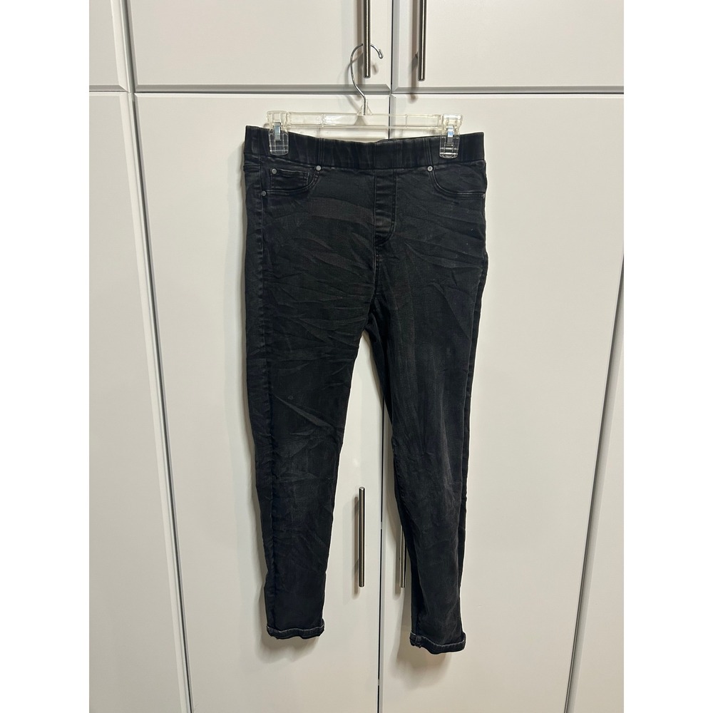 Liverpool Pull On Skinny Jeans Womens 6 28 Faded Black Denim Leggings Stretch